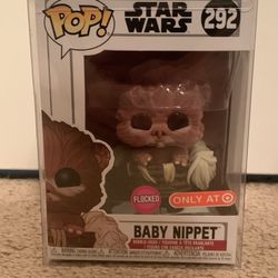 Funko Pop! Star Wars Baby Nippet #292 Flocked Target Exclusive W Protector 