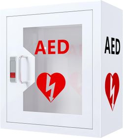 AED Cabinet Wall Mount: Steel Defibrillator Storage Case Snap Lock #3472X G1
