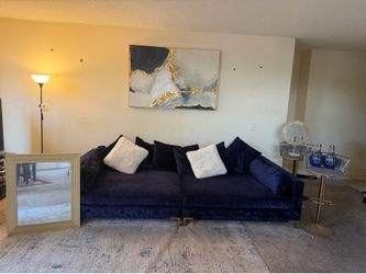 Milan blue sofa 2 piece large