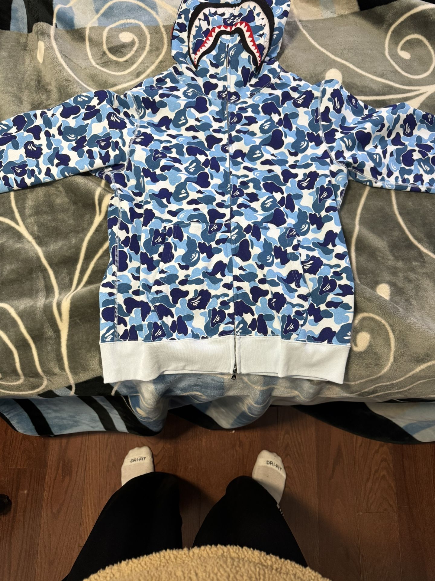 Bape ABC Blue Camp Hoodie