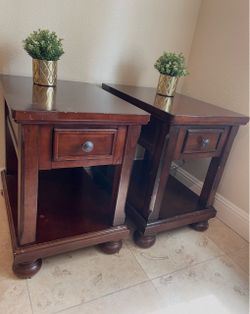 Wood living room table set