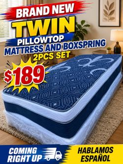 🟢NEW TWIN  PILLOWTOP SET $189