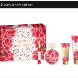 KENSIE ROSY BLOOM 4-PIECE PARFUM FRAGRANCE GIFT SET FOR WOMEN