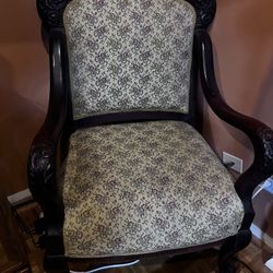 Antique Carved Wooden Chairs (set Of 2)