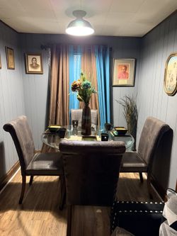 Dining Room Table With Dishes