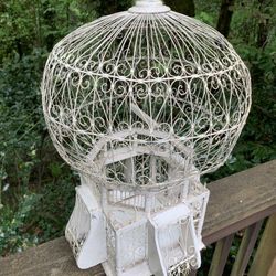 Vintage Hanging Bird Cage