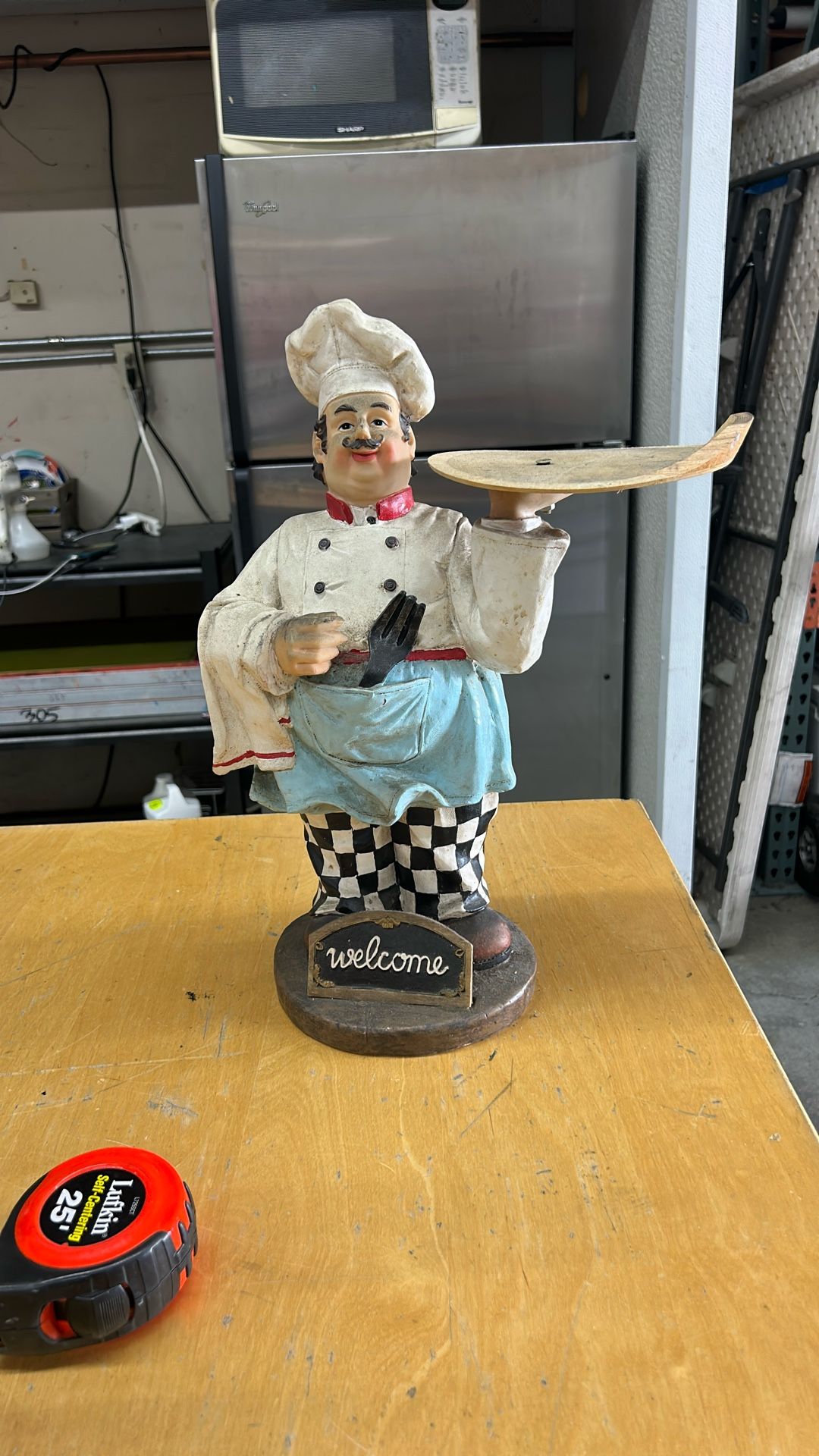 Pizza Man Statue 16” Tall