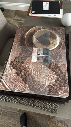 Coffee bean placemats (4) unused
