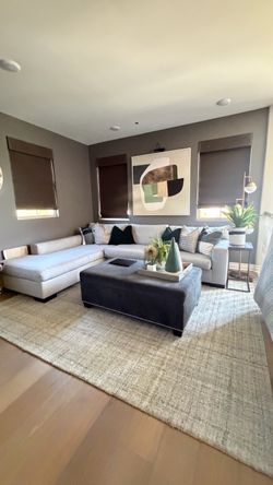 Dark Grey Storage Ottoman