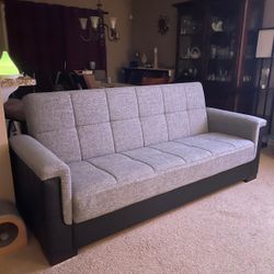 Grey Futon Sofa