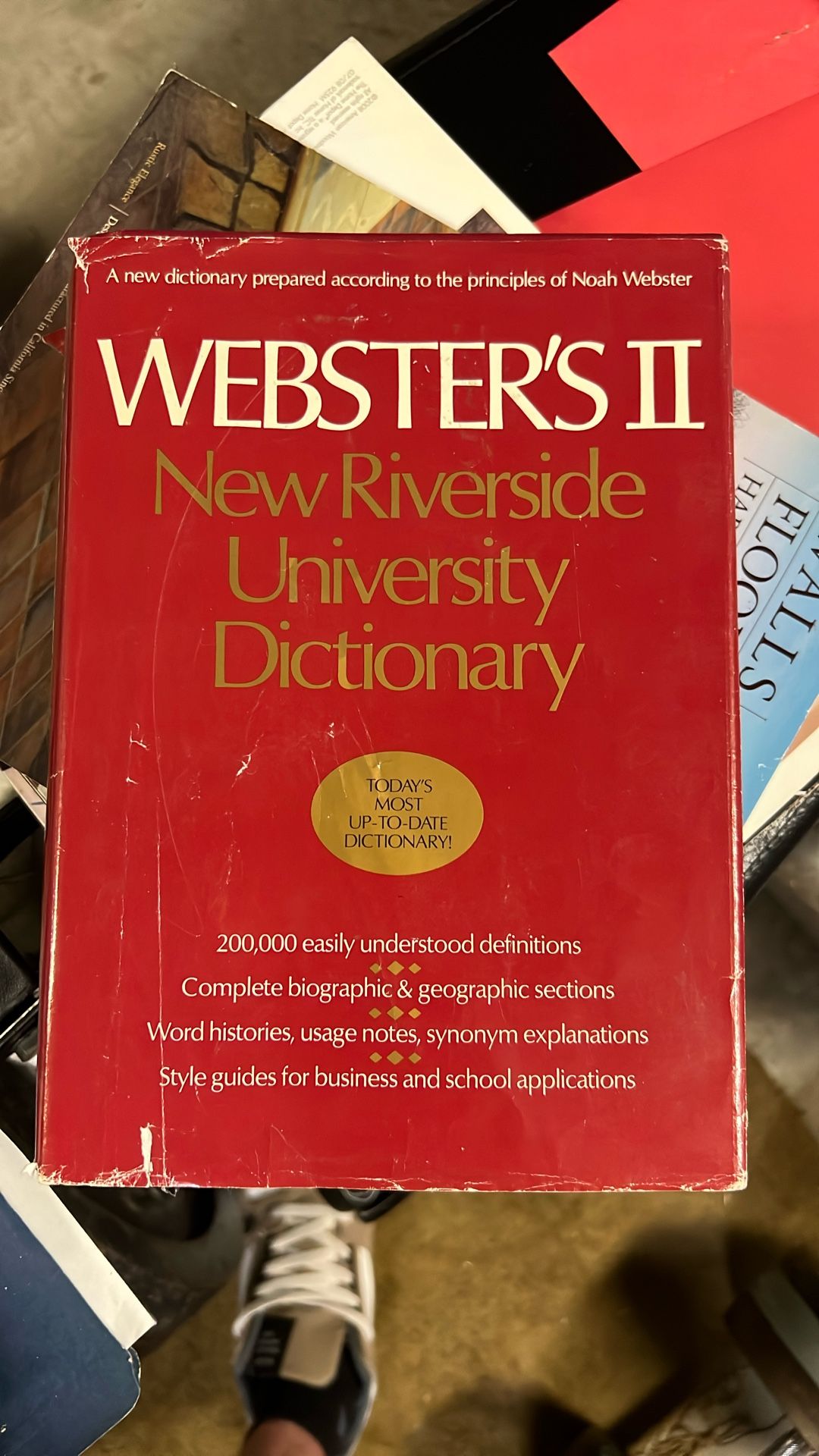 WEBSTERS 2 NEW RIVERSIDE UNIVERSITY DICTIONARY