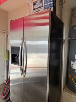 Kitchen Aid Stainless Steel Side-by-Side Refrigerator with Ice Dispenser