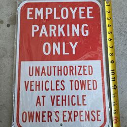 (2) New metal signs Employee parking Only