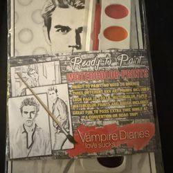 The Vampire Diaries Stefan Salvatore Ready To Paint Watercolor Prints Set Of 3 In Package. Brand New