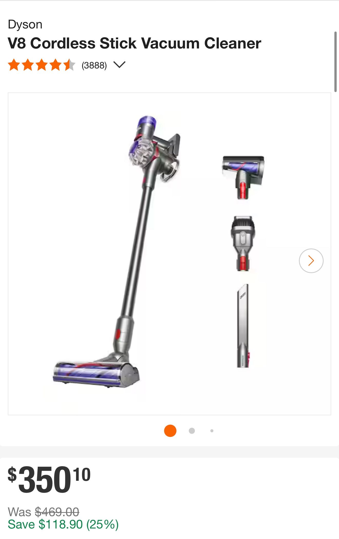 Dyson V8 Cordless Stick Vacuum Cleaner