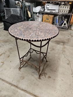 Round Granite Top Bistro Table