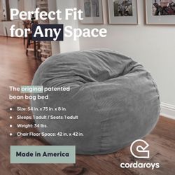 CordaRoy's Corduroy Bean Bag-Convertible Bean Bag Chair