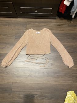 Hollister Waist Tie Crop Cardigan/Sweater 
