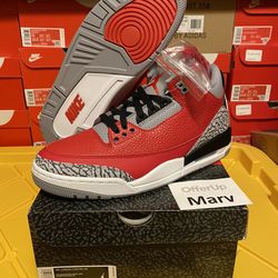 New Air Jordan 3 Retro Unite SE Red 9.5
