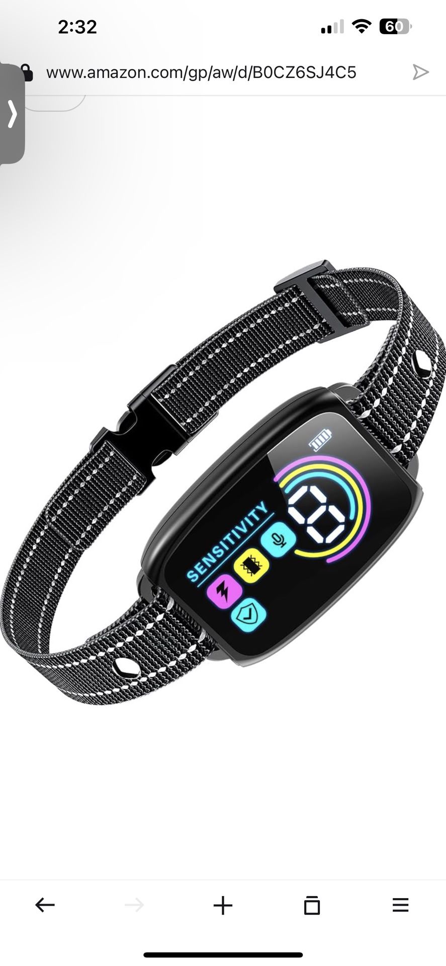 Dog Bark Collar, Sida-Earcy Smart Bark Collar for Large Medium Small Dogs, Rechargeable Anti Barking Training Collar with Adjustable Beep Vibration Sh