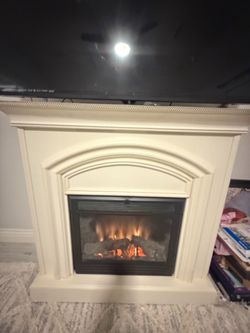 Electric Fireplace with Mantel Cabinet