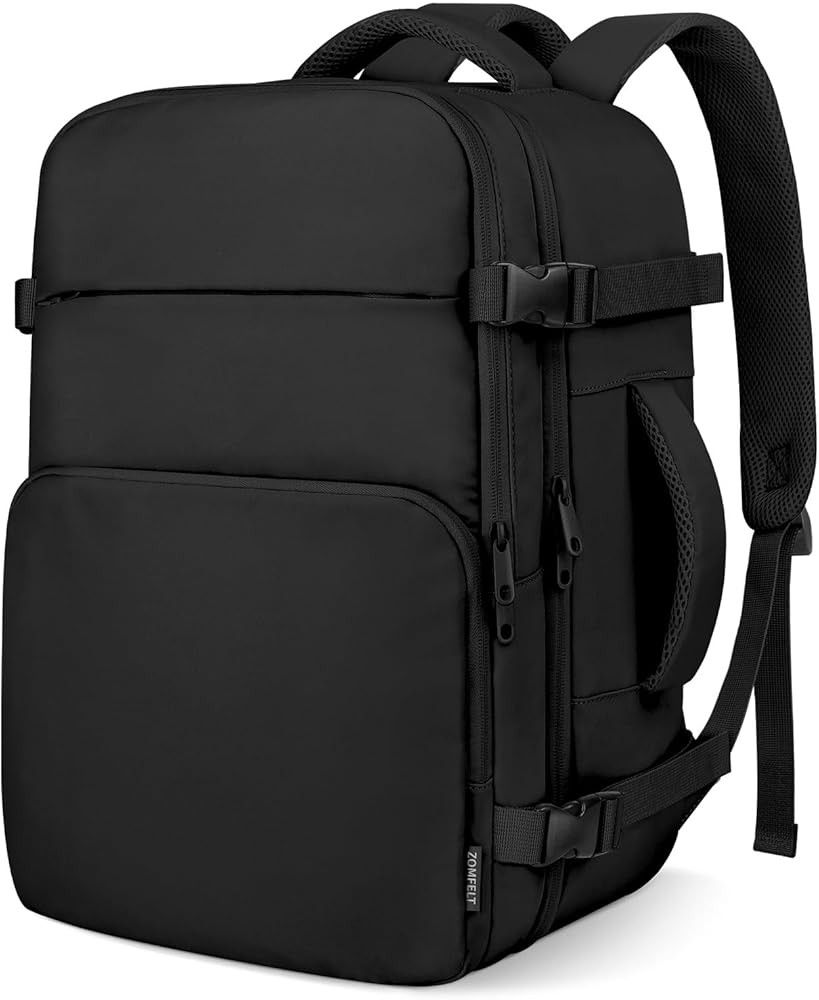 ZOMFELT Travel Backpack for Women Men, Carry on Backpack, TSA 15.6 inch Laptop Backpack Flight Approved, Personal Item Travel Bag Nurse Bag Casual Day
