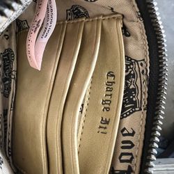 Retro Juicy Couture Some Girls Have All The Juicy Brown Velour Wristlet Pouch