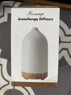 200ML Ceramic Essential Oil Diffuser - Ultrasonic Aromatherapy & Humidifier with 7-Color LED Lights, Auto Shut-Off, Wood Grain Base, 1H/3H/6H Timer | 