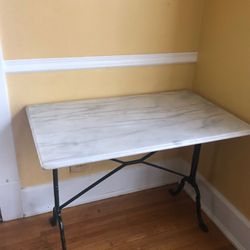 1915 Marble top sewing table