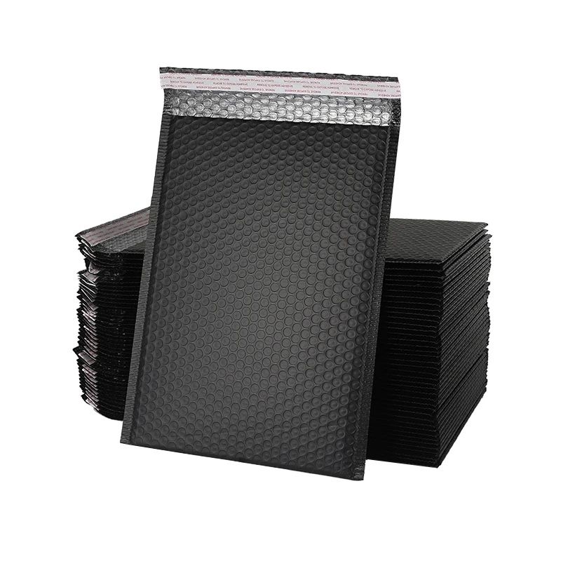 Black Bubble Mailers, 6x9 inch paddle envelope - pack 25