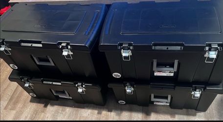Sterilite Large Black Storage Totes with Latching Lids