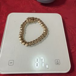 14k Gold Cuban Link Bracelet 87 Grams