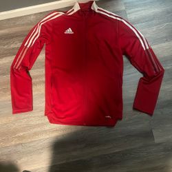 Red Adidas Track Jacket Size M