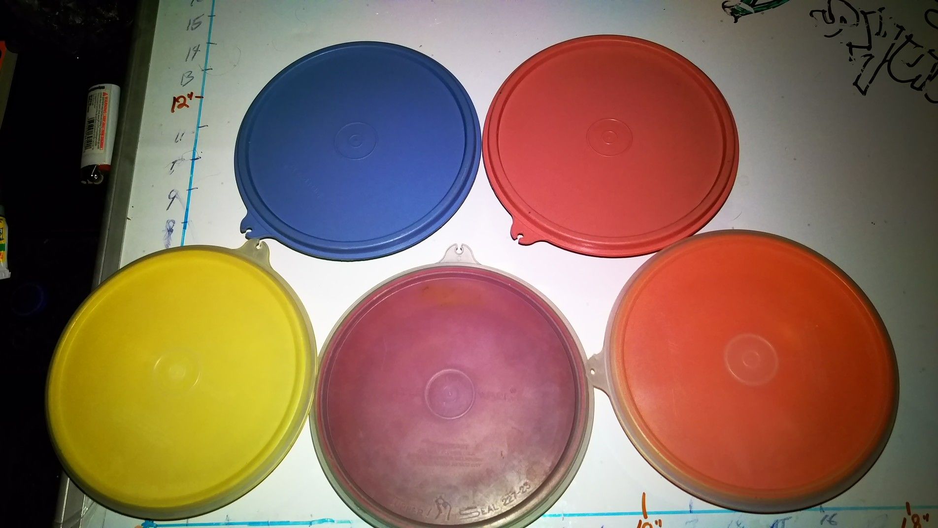 Vintage Tupperware 5 Cereal Bowls #155 Pastel Colors With Lids #227