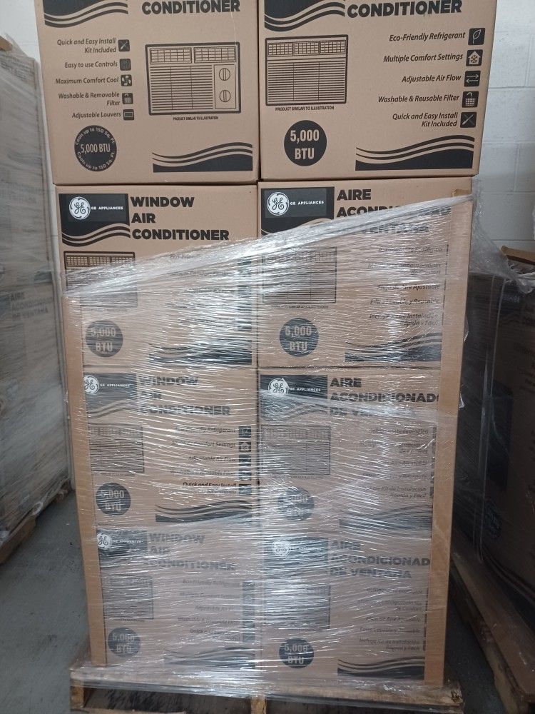 6000btu Windows Ac By GE With Remote Control.  Over 350 Square Footage Coverage. Complete Set New 