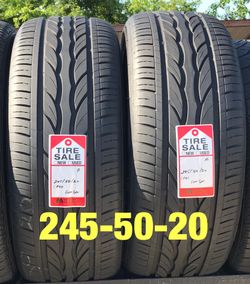 2 used tires 245/50/20 Leao Lion