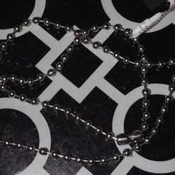 Men's Stainless Steel Silver Ball Necklace, 4mm And Width Size 24 In