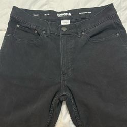 SONOMA REGULAR 32/30 BLACK JEANS