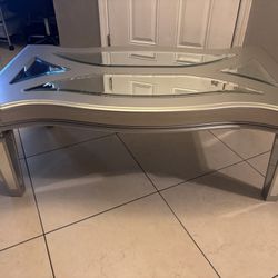Silver Mirrored Coffee Table