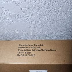 Curtain Rods for Windows 16 to 120 Inches Adjustable Blackout Wrap Around 1 Inch Diameter Curtain Rod, Black