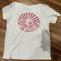 True Religion T Shirt Size Medium Logo On Front And Back White Black And Red
