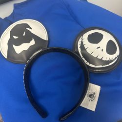 Disney-Parks Nightmare Before Christmas fun Jack Zero Minnie Ears Headband 