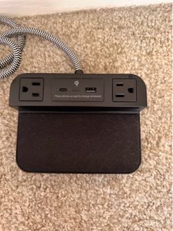 Nonstop Station P Bedside Charging Station - Wireless Charging, USB & USB-C Power, 2X AC Sockets Hotel-Grade Design.
