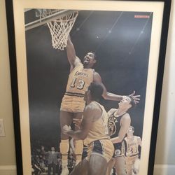 Gallery Framed RARE Wilt Chamberlain Lakers Poster
