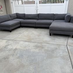 Modern Modular Sectional Couch And Ottoman 