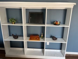 White wooden bookcase