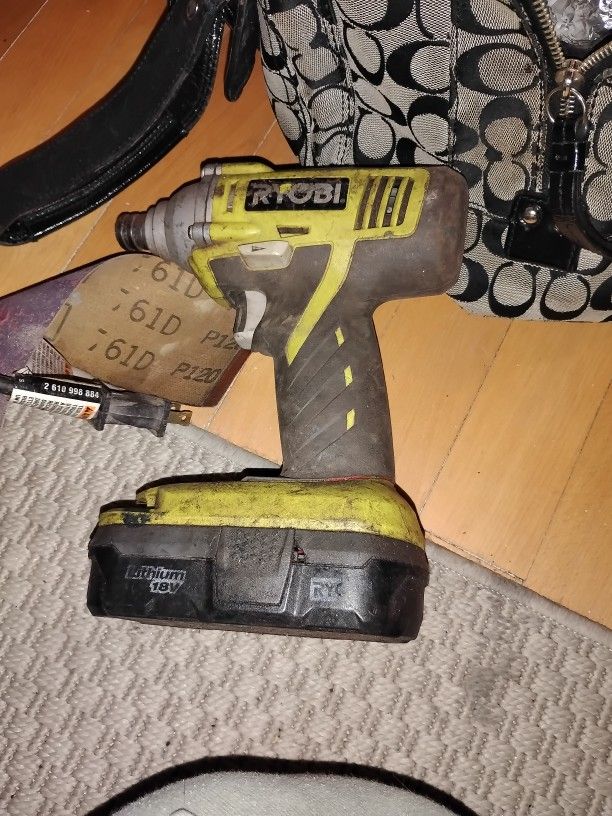 Ryobi Drill Lithium Battery 18v Cordless 1/2