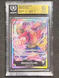 2022-24 One Piece Promos P Monkey D Luffy Sealed Battle Vol. 2 BGS 10 PRISTINE
