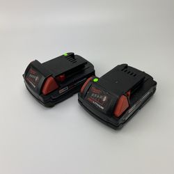 2 Milwaukee 1.5ah Batteries 