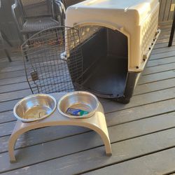 Grreat Choice 40" XLG Dog Crate With 12" Food/Water Dish